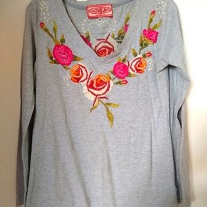 Johnny Was JWLA long sleeve knit tee